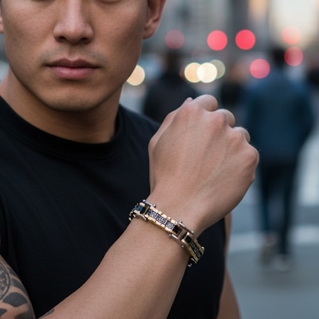 Gold and silver metal links