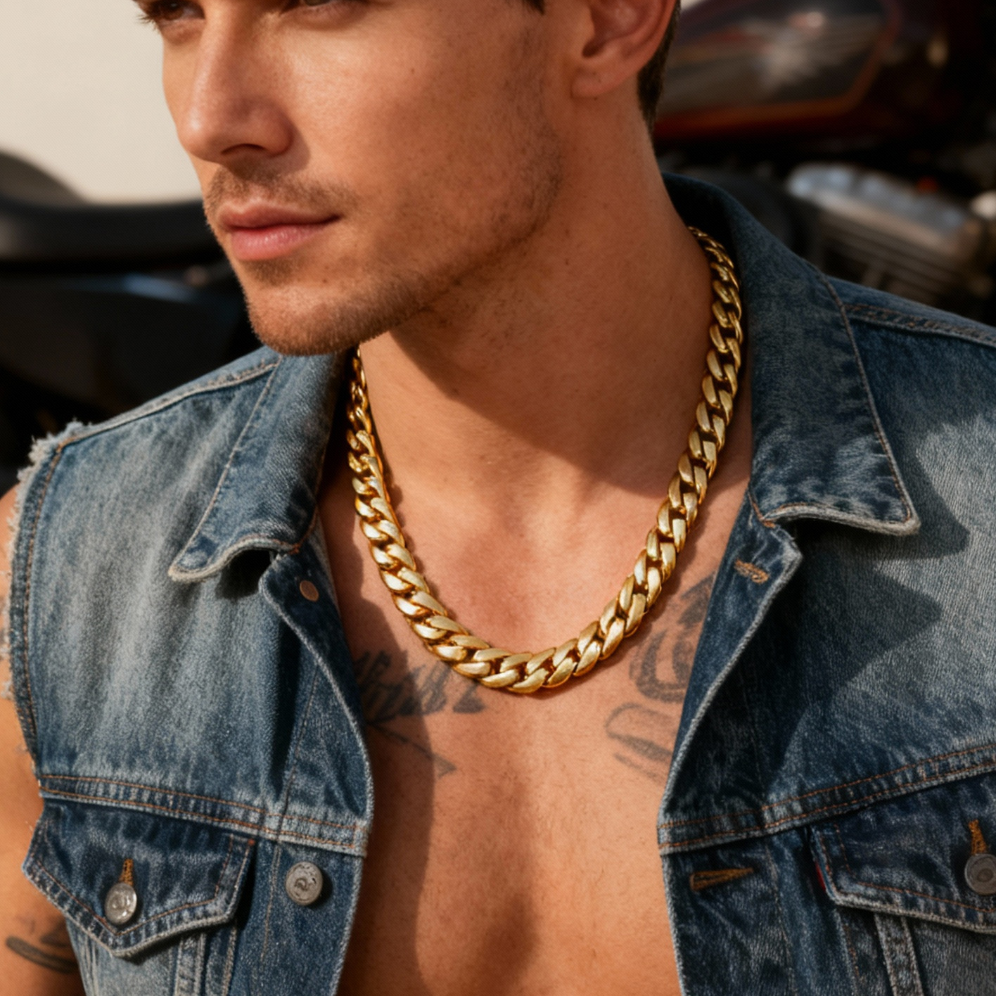 Curb chain necklace