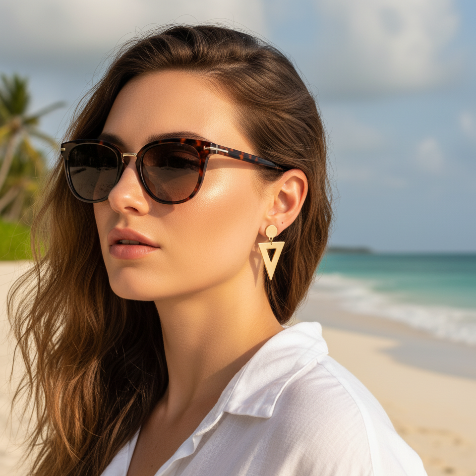Triangular earrings