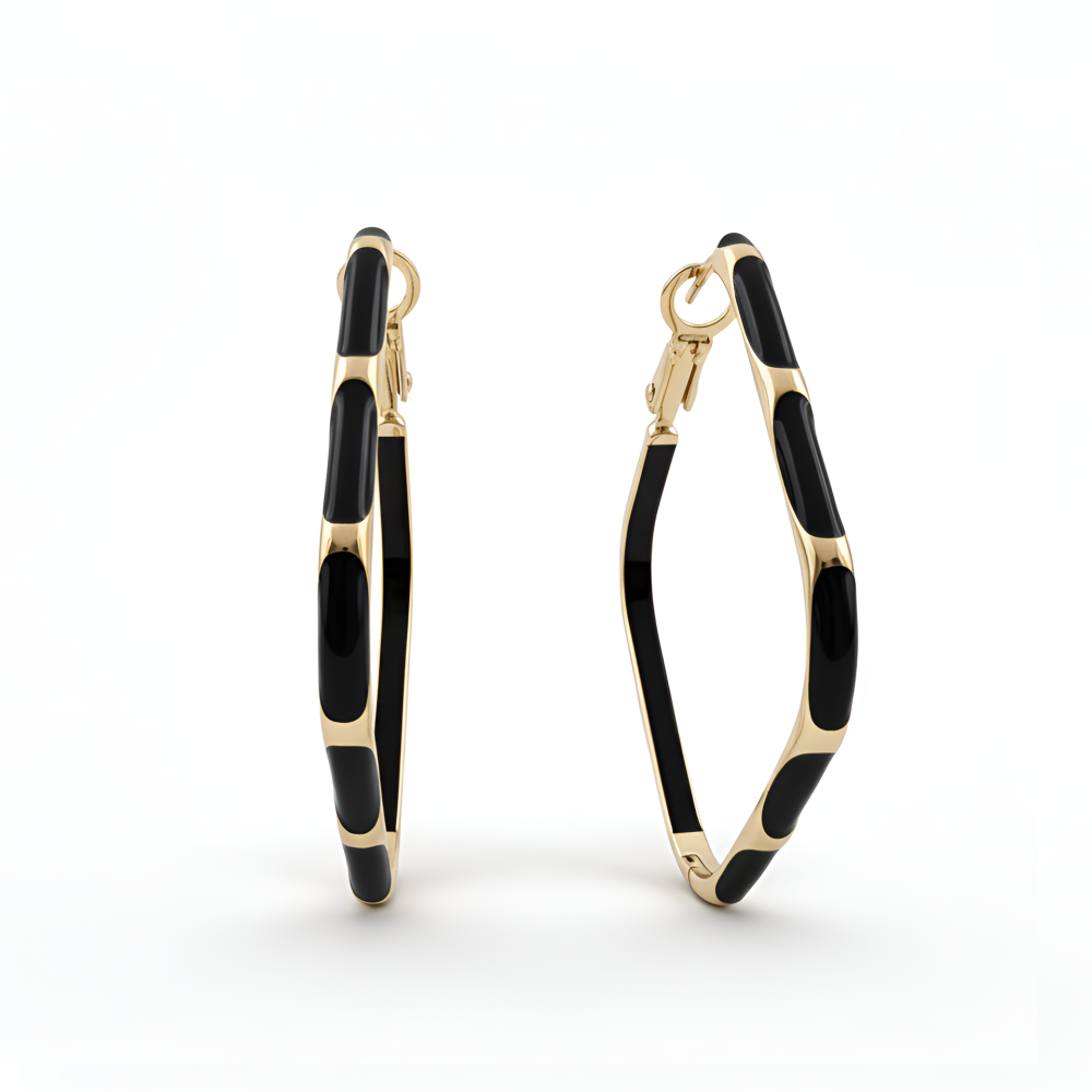 Enamel earrings