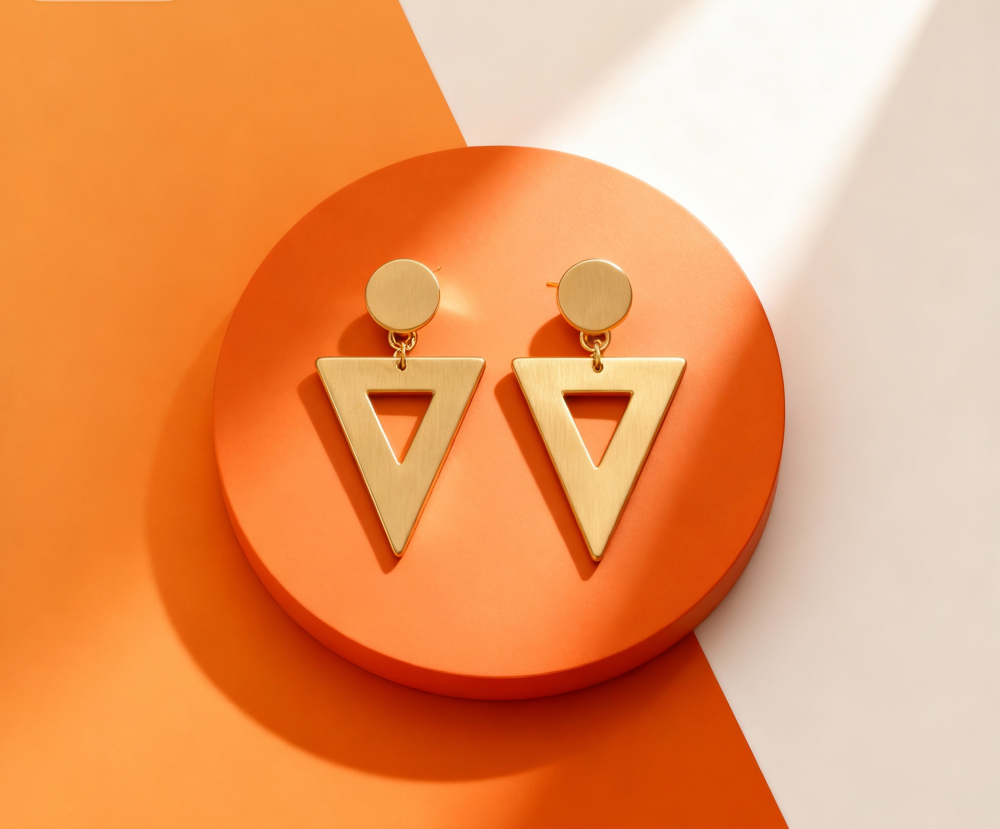 Triangular earrings