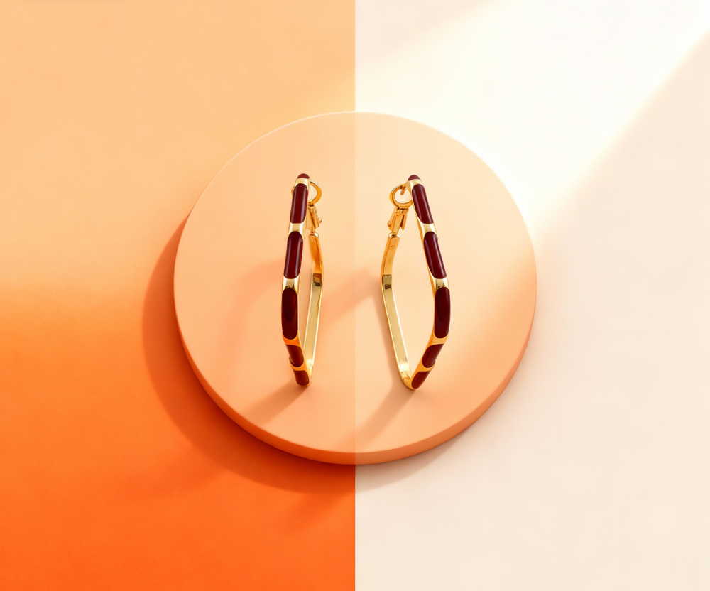 Enamel earrings