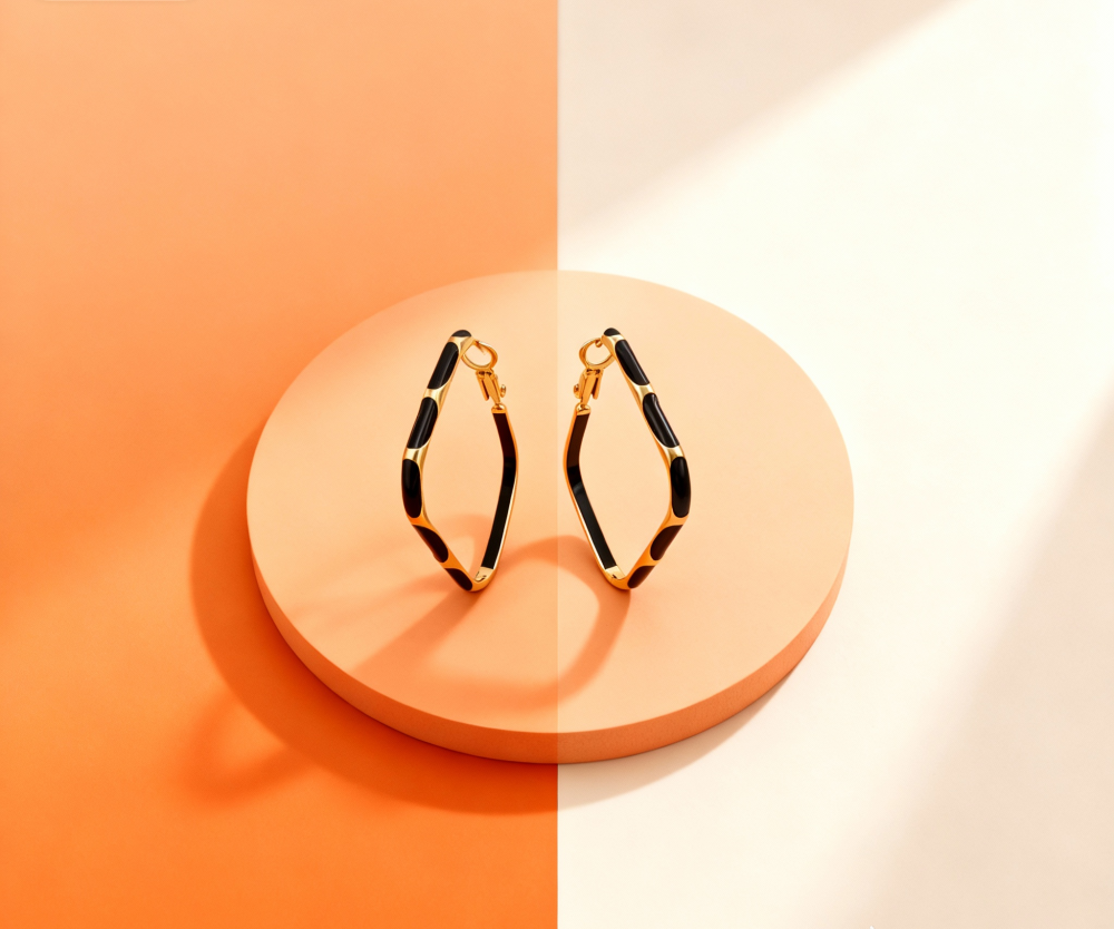 Enamel earrings