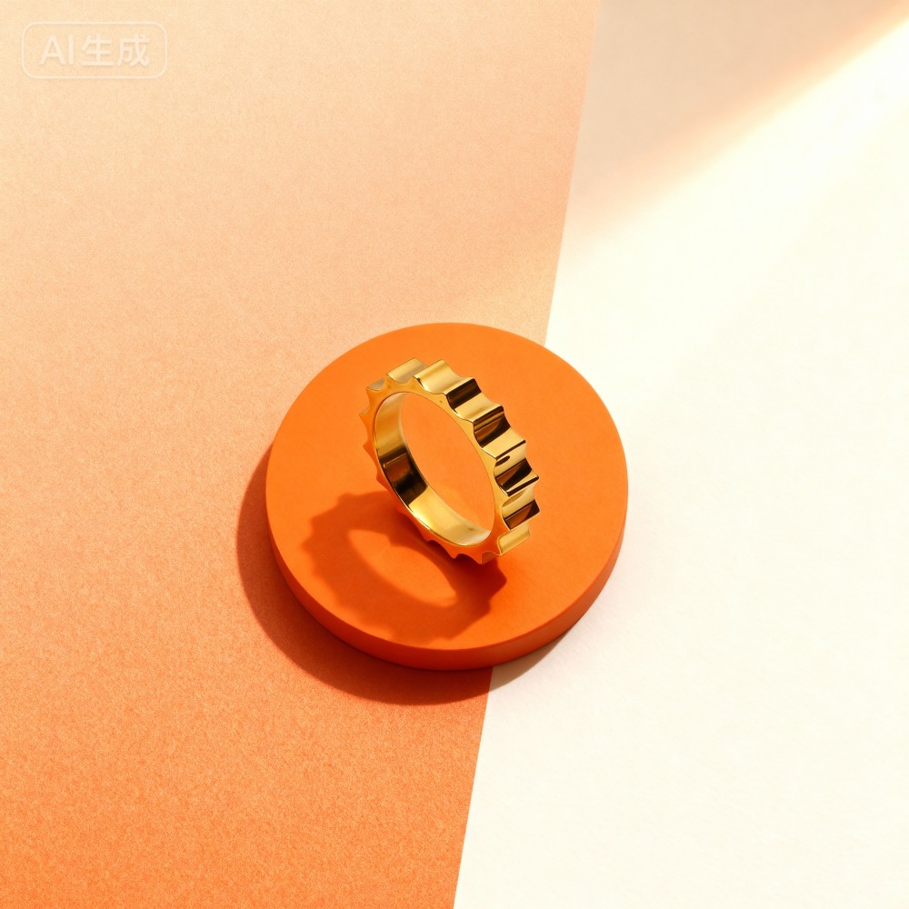 Golden Gear Statement Ring