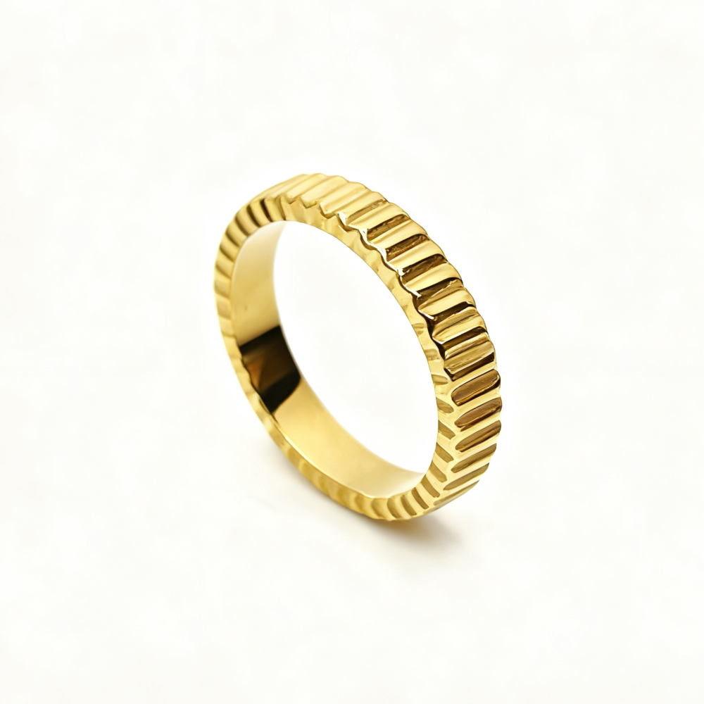 Textured Golden Statement Ring