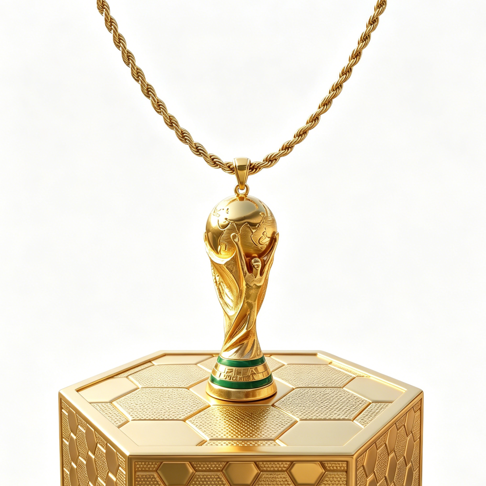 World Cup Trophy Pendant Necklace
