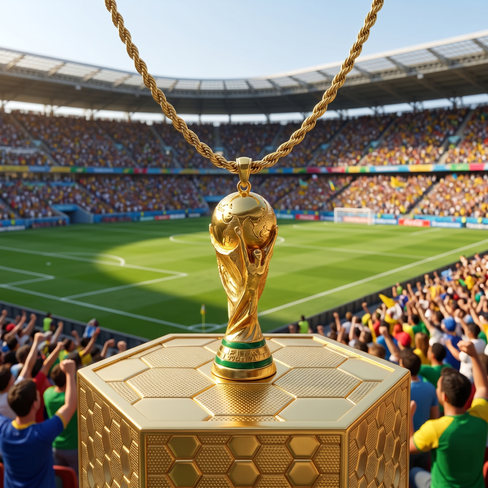 World Cup Trophy Pendant Necklace