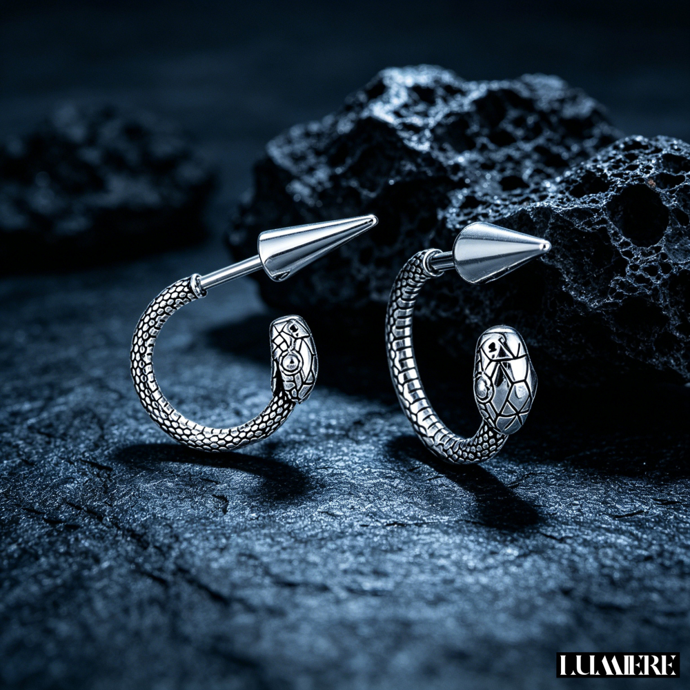 Gothic Snake Earrings