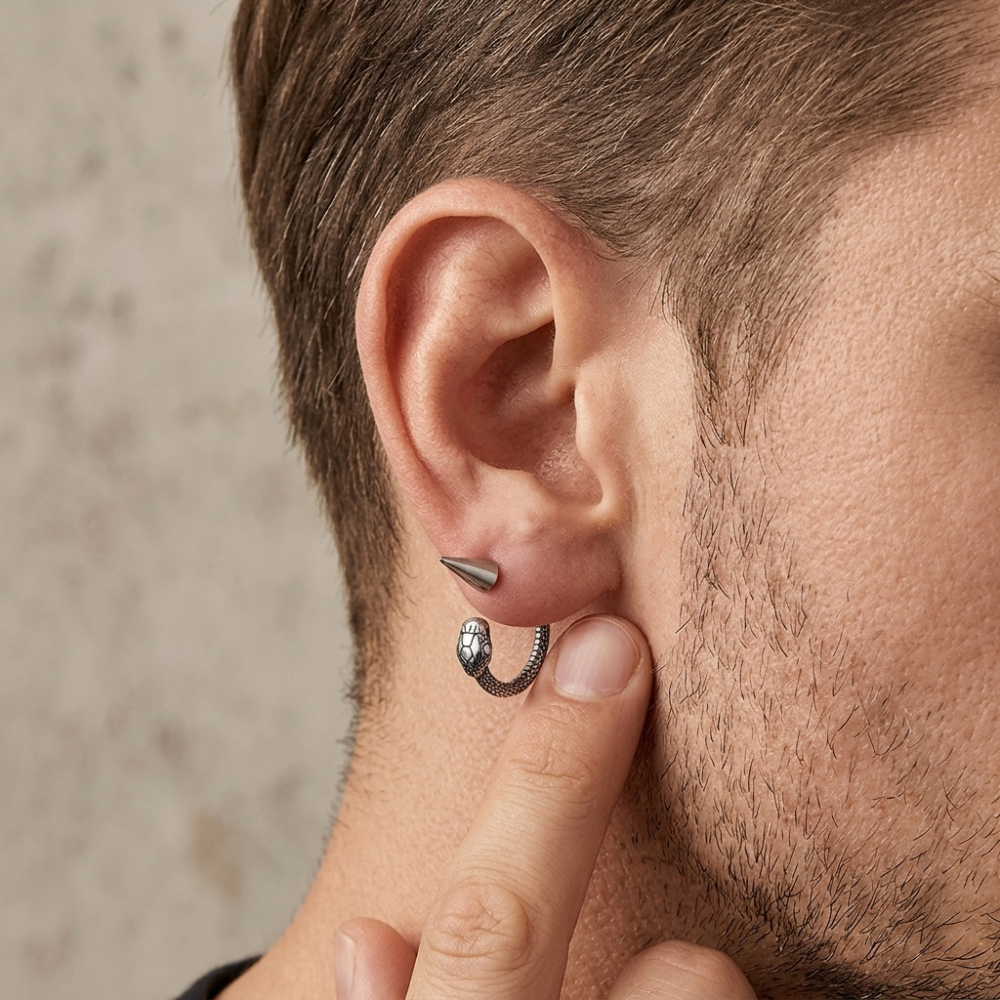 Gothic Snake Earrings