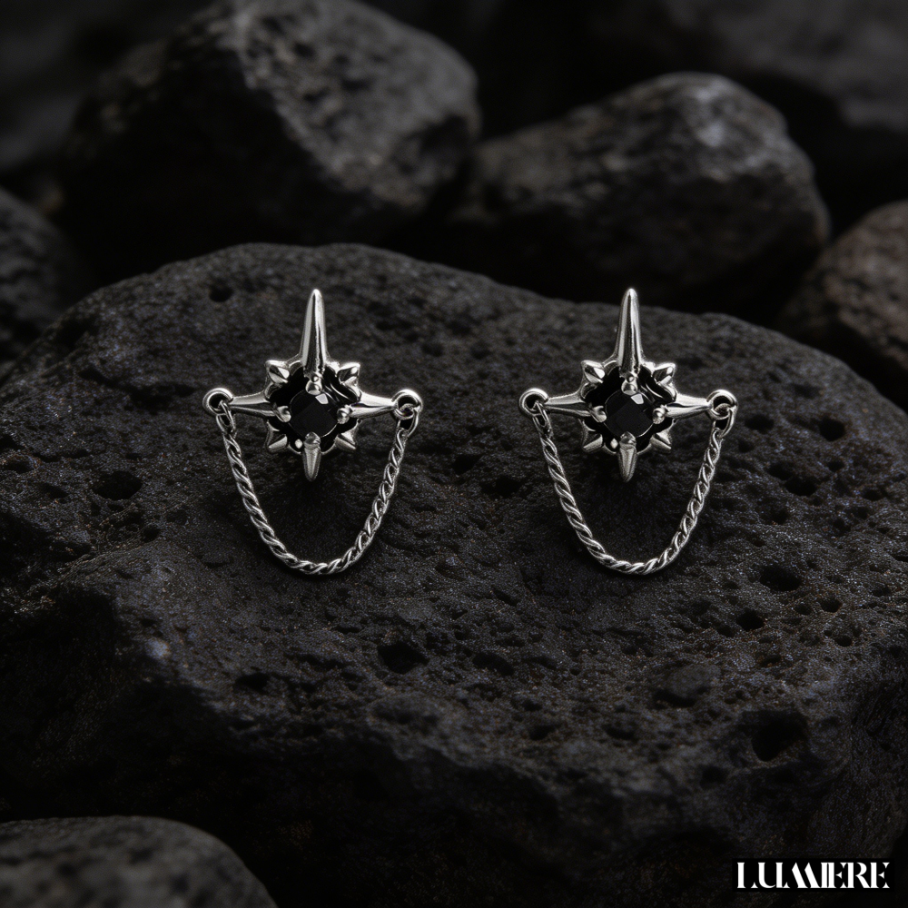 Gothic Star Earrings