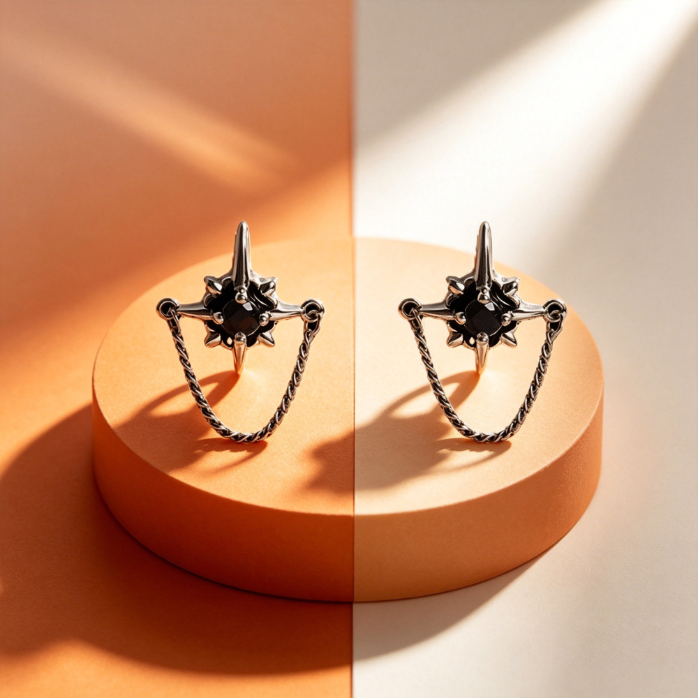 Gothic Star Earrings