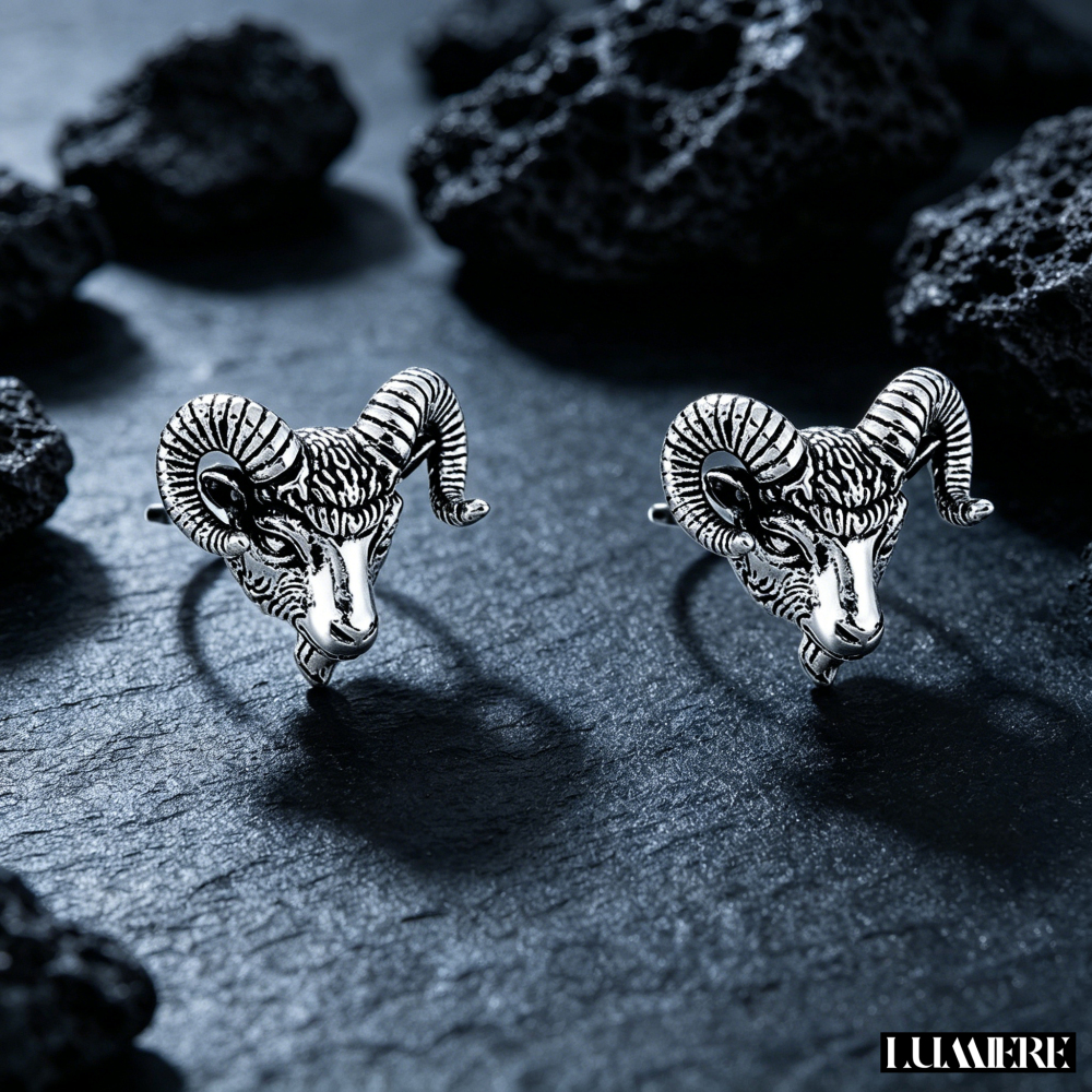 Gothic Ram Earrings
