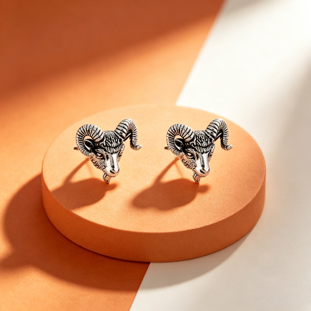 Gothic Ram Earrings