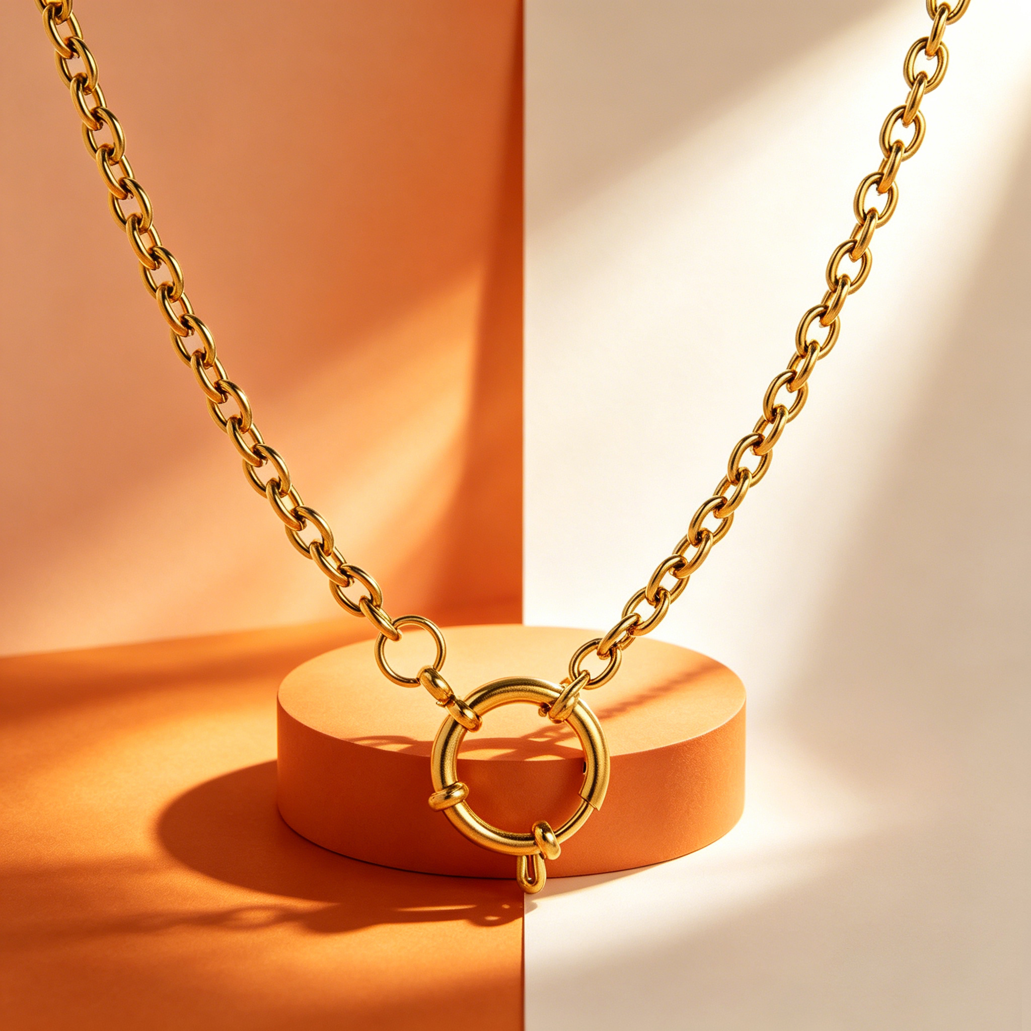 LUMIERE Gold Cable Chain Necklace