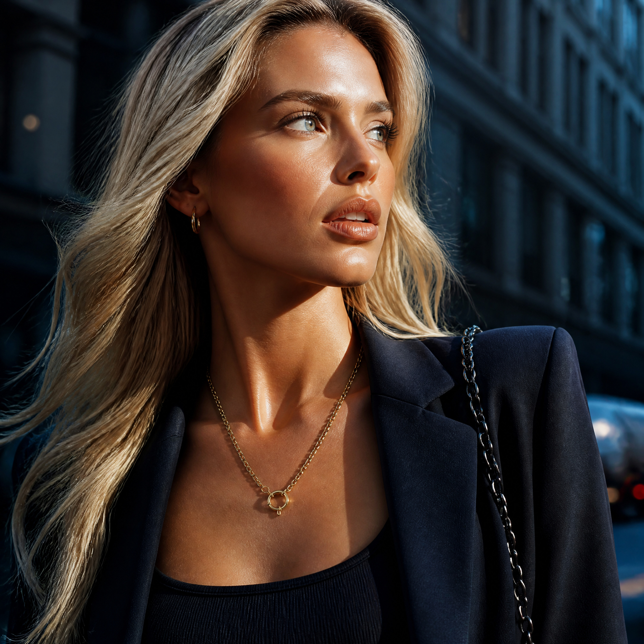 LUMIERE Gold Cable Chain Necklace