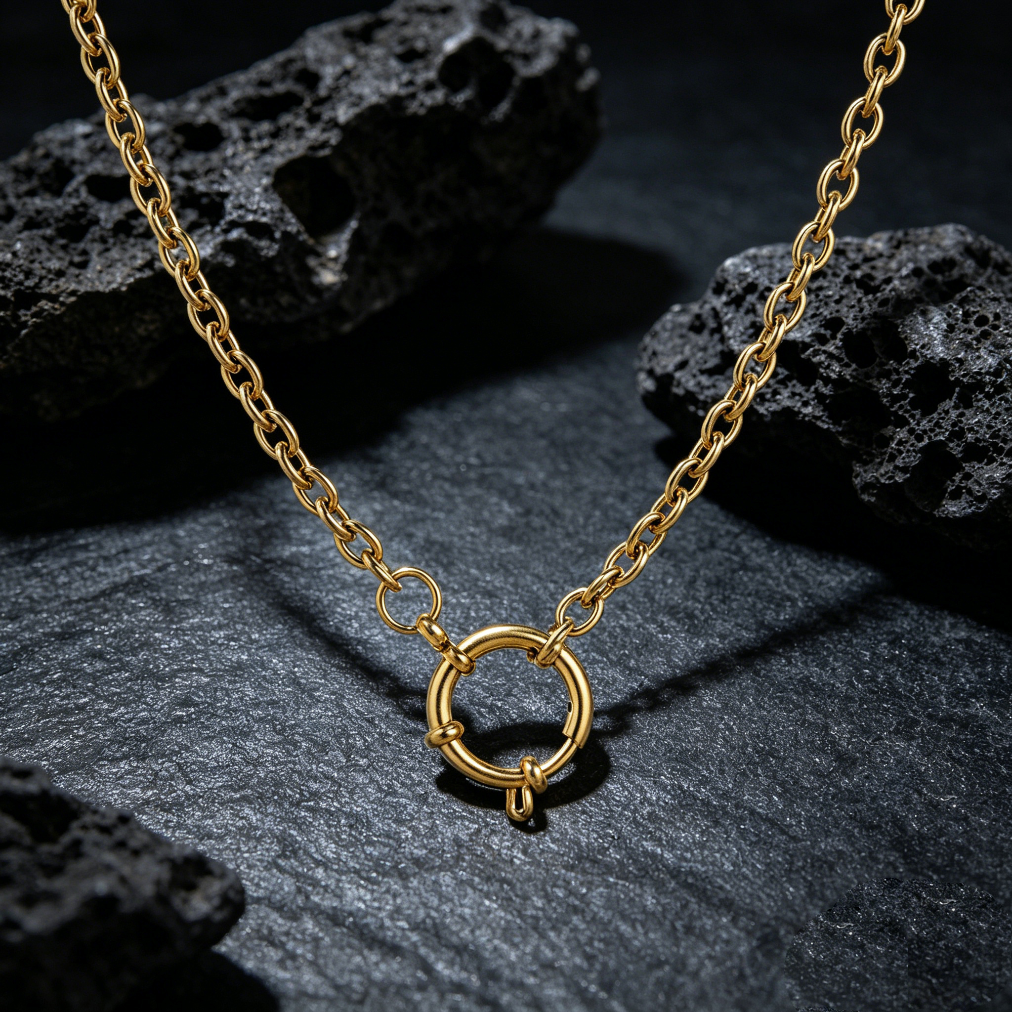 LUMIERE Gold Cable Chain Necklace