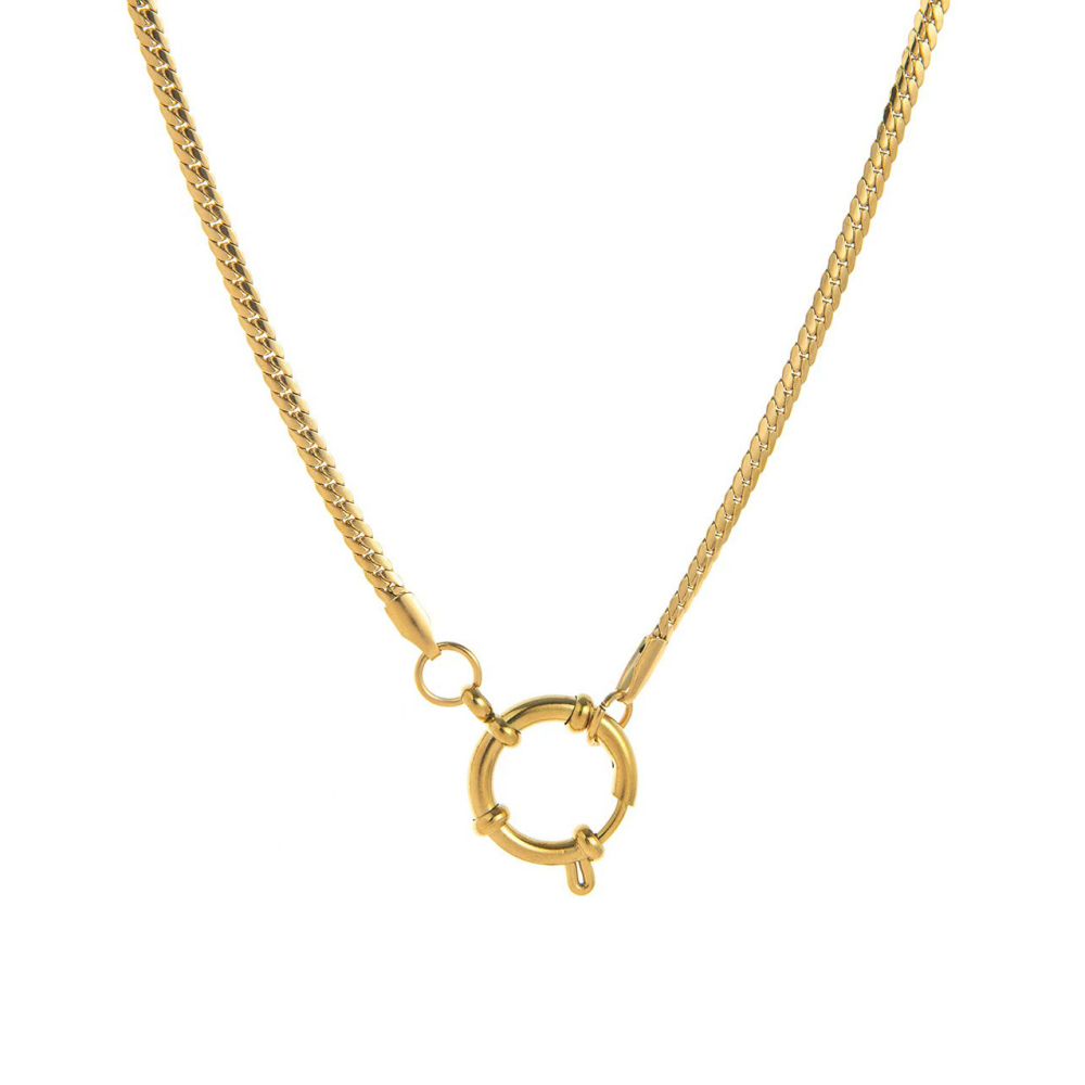 LUMIERE Gold Curb Chain Necklace