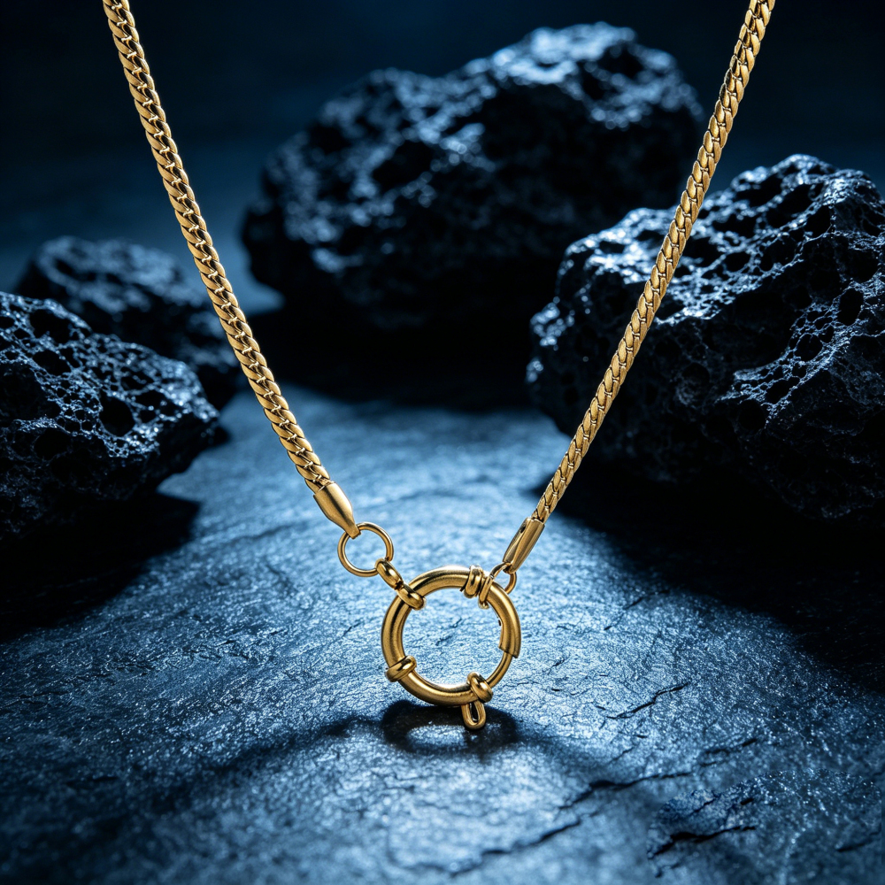 LUMIERE Gold Curb Chain Necklace