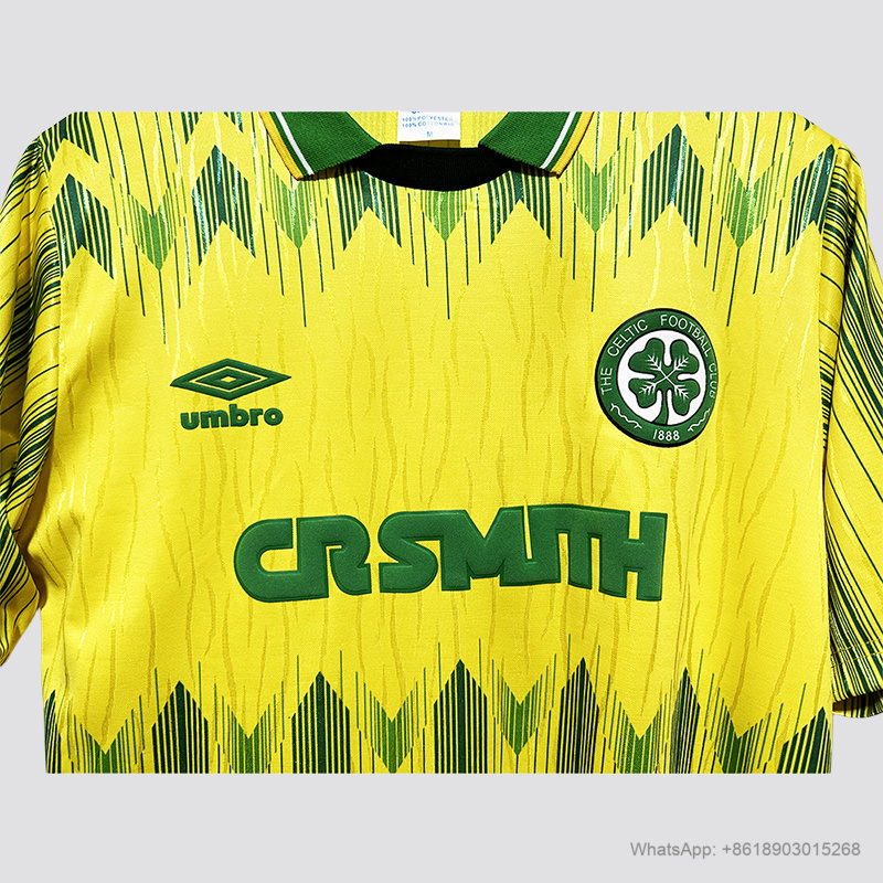 89/91 Celtic away retro soccer jersey size S-2XL