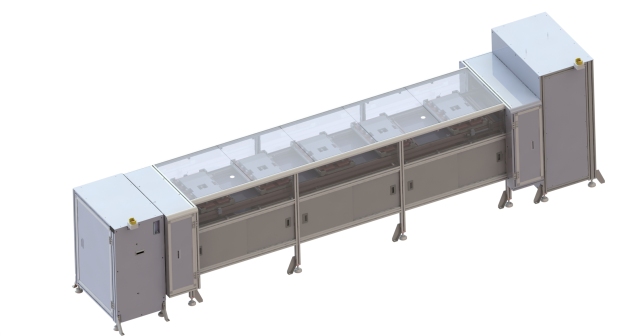 Square aluminum shell battery assembly section cell conveyor line