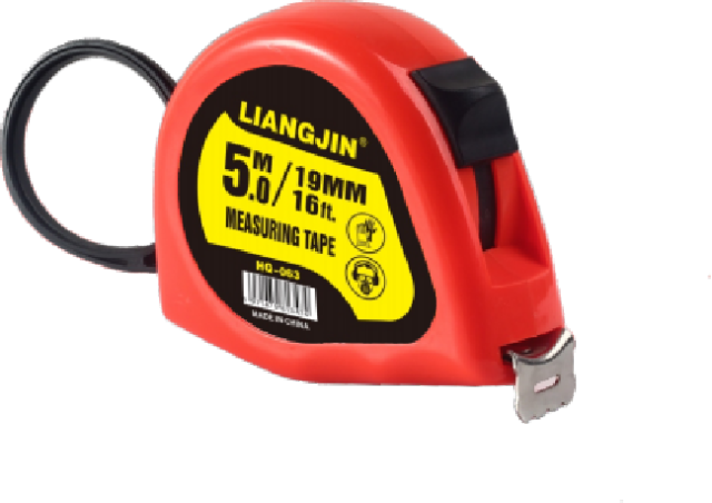 LIANGJIN 5M Red Measuring Tape - Durable & Accurate for Construction,MY SHOP,LIANGJIN RedShield Grip PRO 5M/19mm Tape Measure - Pro - Grade Precision