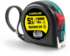 LIANGJIN 5M Measuring Tape - Vivid Circle Series: Durable with Striking Black - Green Color Blocking,MY SHOP,5M Tape Measure – LIANGJIN Vivid Circle Series