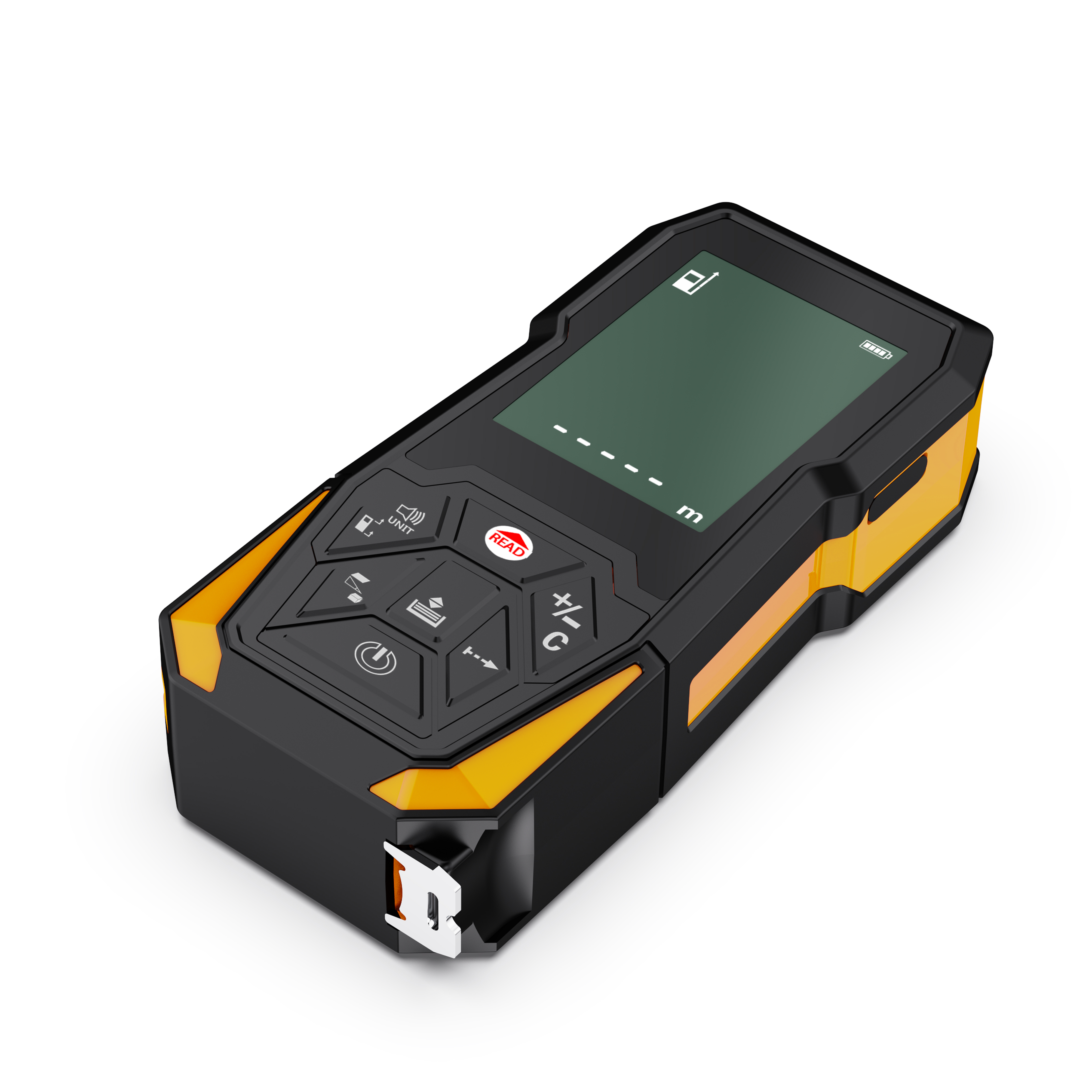 LIANGJIN 3 - Meter Laser Distance Meter (White - Yellow/Imperial & Metric): Precision Redefined for Measurement,MY SHOP,LIANGJIN Laser Tape Measure – High-Precision Digital Laser Measuring Tool