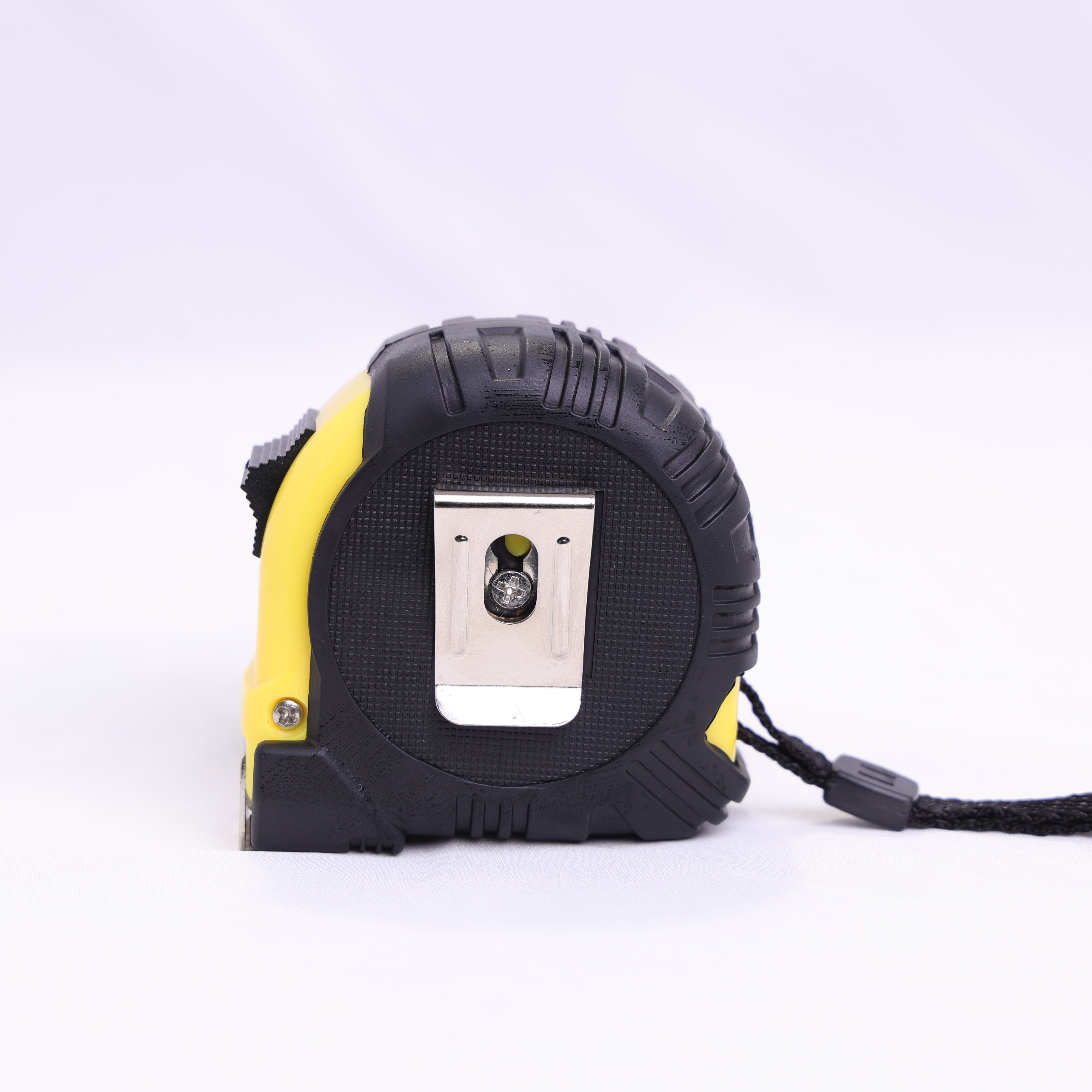 LIANGJIN Round Measuring Tape 5M - Rubber Coated Shell with Black & Yellow Accents, Anti-Slip Design,MY SHOP,5M Rubber-Coated LIANGJIN Measuring Tape – Anti-Slip Design