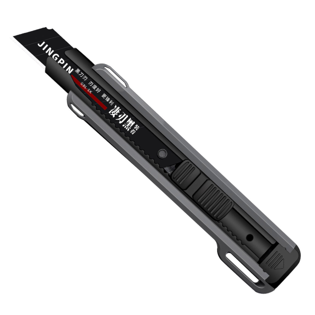 Heavy Duty Thickened 14cm Carbon Steel DIY Utility Knife Push Button Blade Multi-Function Wallpaper Cutter Sharp Durable Black,MY SHOP,