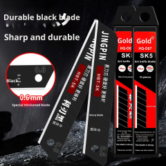 LIANGJIN 18mm Thick 3cr13 Steel Clip Point Black Edge Push Button Utility Knife Blade for Bowie Camping DIY OEM 3-Year Warranty,MY SHOP,