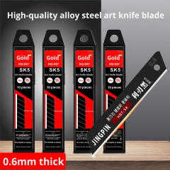 LIANGJIN 18mm Thick 3cr13 Steel Clip Point Black Edge Push Button Utility Knife Blade for Bowie Camping DIY OEM 3-Year Warranty,MY SHOP,
