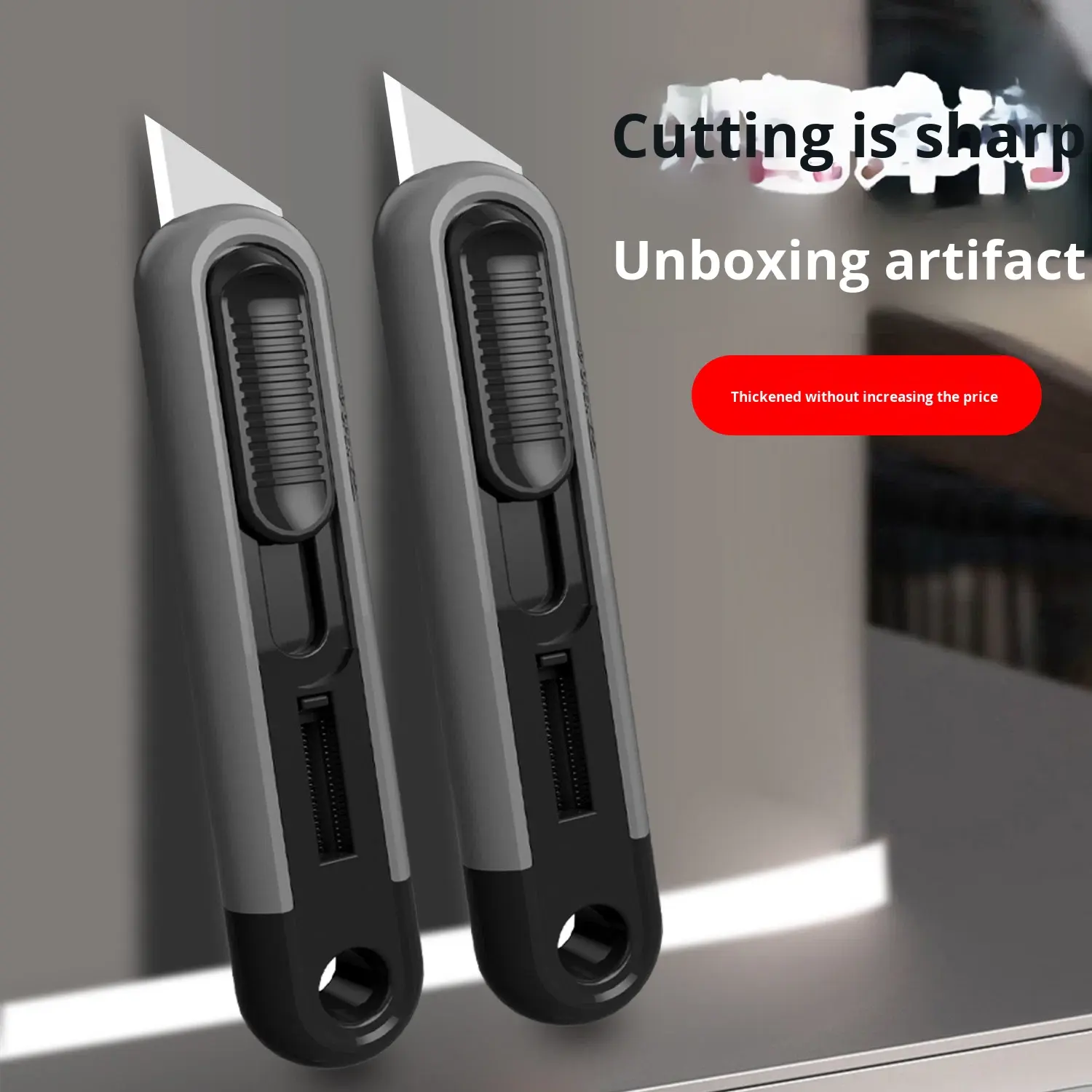 Liangjin Carbon Steel DIY Utility Knife 3 Blades Bevel Edge 3-Year Warranty Unboxing Tool Paper Cutter for Unpacking Express,MY SHOP,