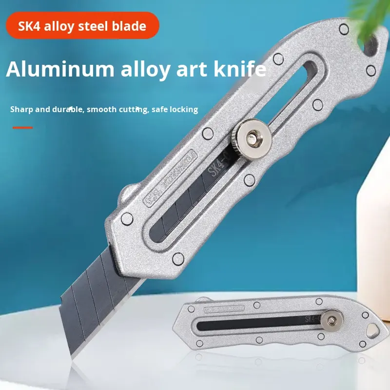 Liangjin Utility Knife Stainless Steel Heavy Duty Aluminum Alloy Handle Thickened 18mm Large Blade Wallpaper Industrial Grade,MY SHOP,