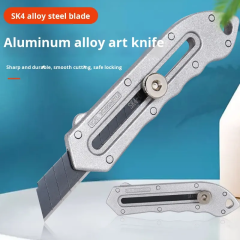 Liangjin Utility Knife Stainless Steel Heavy Duty Aluminum Alloy Handle Thickened 18mm Large Blade Wallpaper Industrial Grade,MY SHOP,