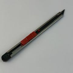 Thin Carbon Steel Shell Retractable Utility Knife Red Slider Snap-off Box Cutter 9mm OEM,MY SHOP,