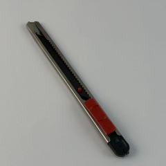 Thin Carbon Steel Shell Retractable Utility Knife Red Slider Snap-off Box Cutter 9mm OEM,MY SHOP,