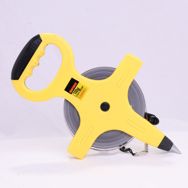 LIANGJIN 100M Heavy-Duty Imperial Surveying Tape Auto Lock Attached Light Yellow Handle Retractable ABS Shell Carbon Steel Blade,MY SHOP,