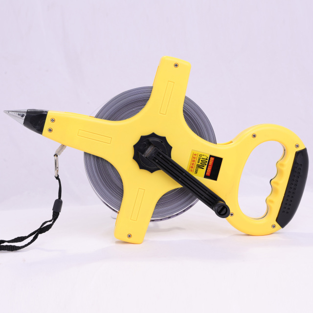 LIANGJIN 100M Heavy-Duty Imperial Surveying Tape Auto Lock Attached Light Yellow Handle Retractable ABS Shell Carbon Steel Blade,MY SHOP,
