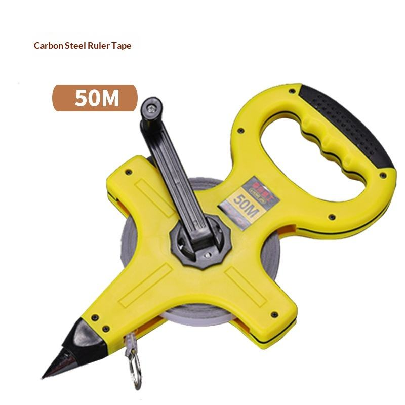 50m 30m 100m Self-winding Steel Tape Measure Metric Construction Engineering Steel Frame Handheld Ruler Plastic Shell 12.5mm,MY SHOP,