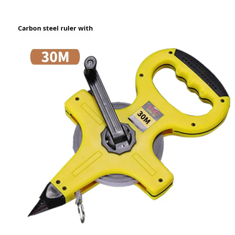50m 30m 100m Self-winding Steel Tape Measure Metric Construction Engineering Steel Frame Handheld Ruler Plastic Shell 12.5mm,MY SHOP,