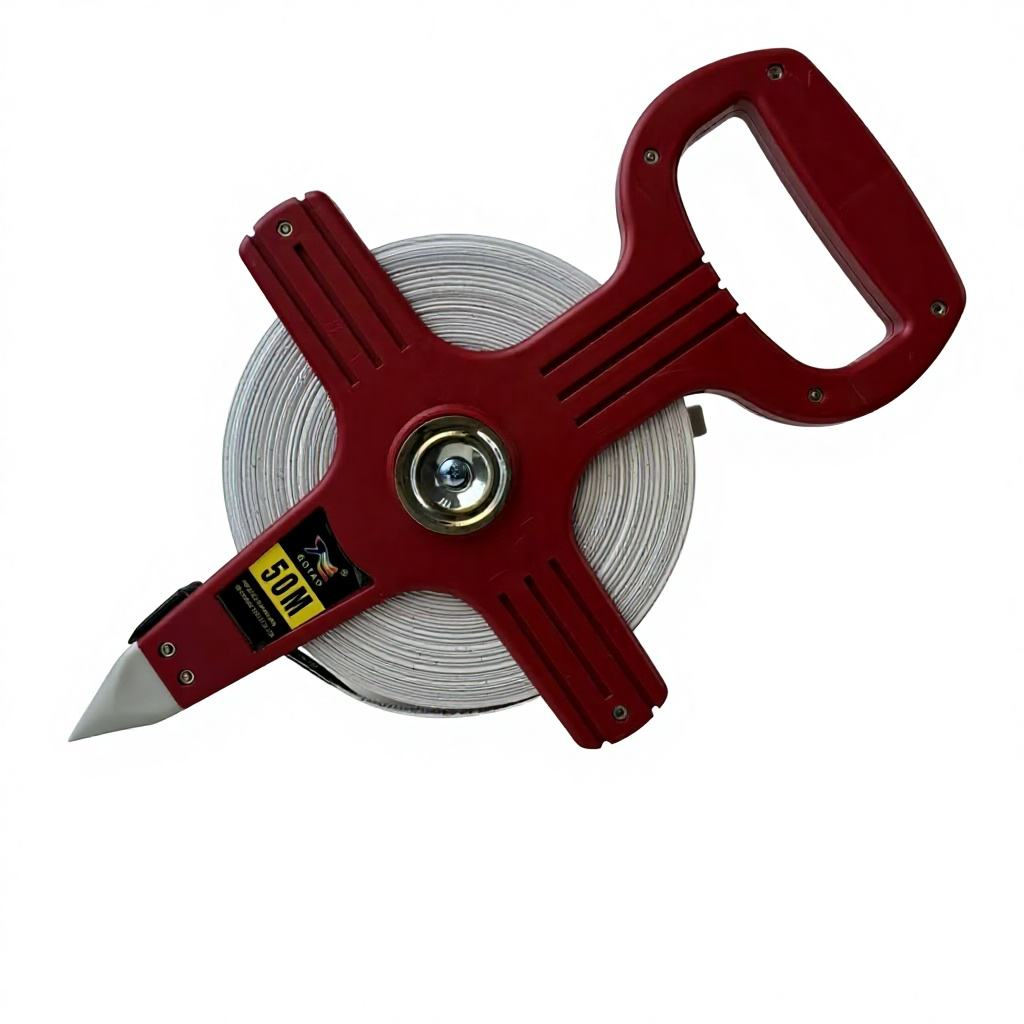 100M Fiberglass Measuring Tape Handheld Frame-Heavy Duty Retractable Auto Lock Measurement Tool Attached Light ABS Shell,MY SHOP,