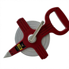 100M Fiberglass Measuring Tape Handheld Frame-Heavy Duty Retractable Auto Lock Measurement Tool Attached Light ABS Shell,MY SHOP,