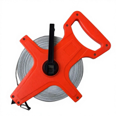 Durable 30m 50M 100m Red Industrial Construction Rolling Measuring Tape Fiberglass Blade High-Visibility Accurate Metric Plastic,MY SHOP,