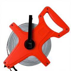 Durable 30m 50M 100m Red Industrial Construction Rolling Measuring Tape Fiberglass Blade High-Visibility Accurate Metric Plastic,MY SHOP,