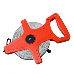Durable 30m 50M 100m Red Industrial Construction Rolling Measuring Tape Fiberglass Blade High-Visibility Accurate Metric Plastic,MY SHOP,
