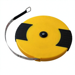 LIANGJIN Fiberglass Long Tape Measure (20M)-Heavy Duty Fiberglass Cased Carbon Steel Blade Auto Lock Attached Light Measuring,MY SHOP,
