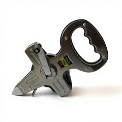 30M Heavy Duty Metal Frame Retractable Auto Lock Steel Tape Measure with Attached Light Imperial/Metric 10m Range,MY SHOP,