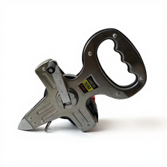 30M Heavy Duty Metal Frame Retractable Auto Lock Steel Tape Measure with Attached Light Imperial/Metric 10m Range,MY SHOP,