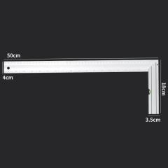 LIANGJIN 90 Degree Stainless Steel Thickened 300mm Carpenter's L-Shaped Square Ruler Wide Base Right Angle Board Black Oxide,MY SHOP,