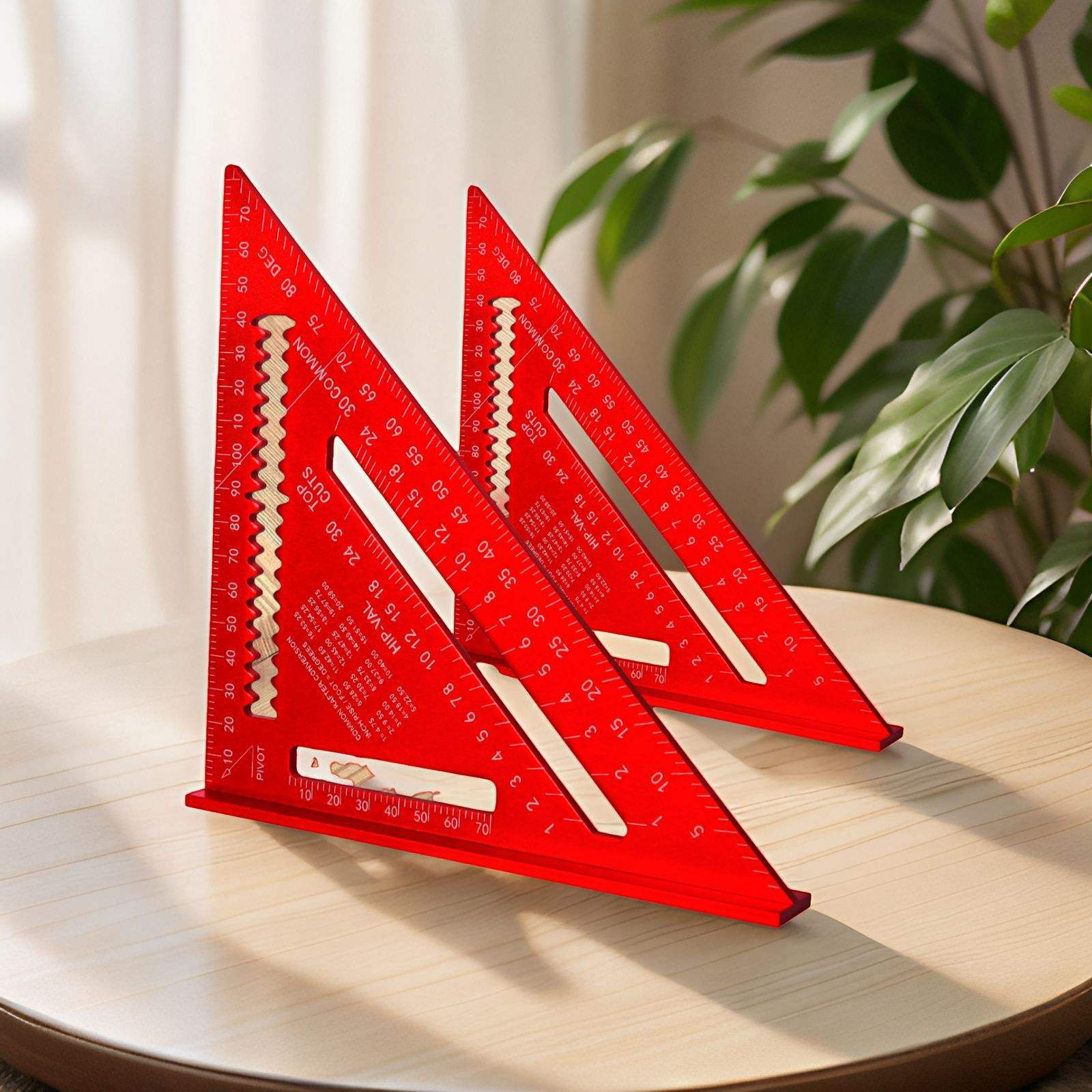 Woodworking Triangle Ruler Aluminum Alloy 7-Inch Metric Right Angle 45 and 90 Degrees,MY SHOP,
